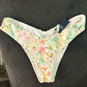 NWT Abercrombie & Fitch high leg cheeky floral bikini bottoms size XL